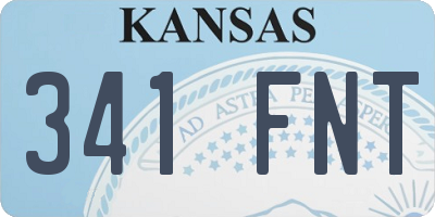 KS license plate 341FNT