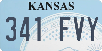 KS license plate 341FVY