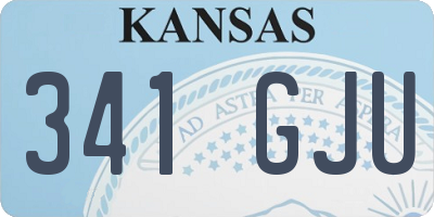 KS license plate 341GJU