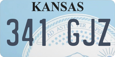 KS license plate 341GJZ