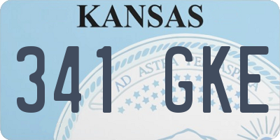 KS license plate 341GKE