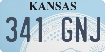 KS license plate 341GNJ