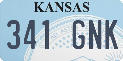 KS license plate 341GNK