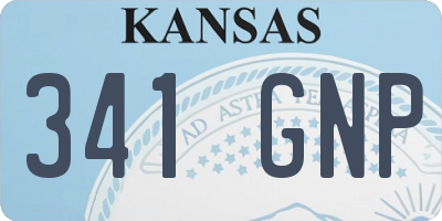 KS license plate 341GNP