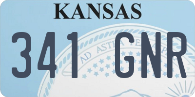 KS license plate 341GNR