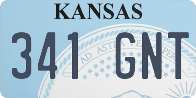 KS license plate 341GNT