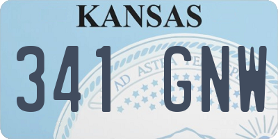 KS license plate 341GNW