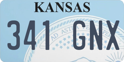 KS license plate 341GNX
