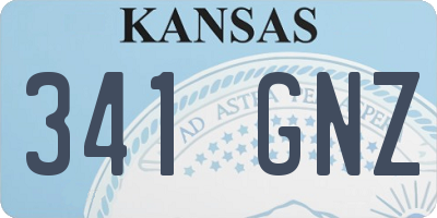 KS license plate 341GNZ