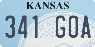 KS license plate 341GOA