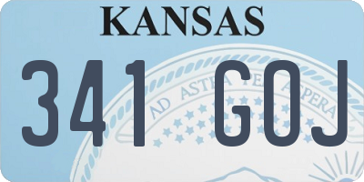 KS license plate 341GOJ
