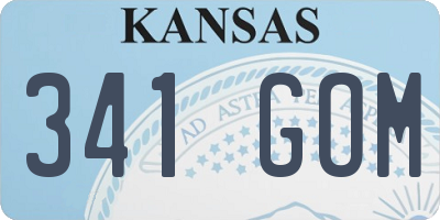 KS license plate 341GOM