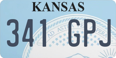 KS license plate 341GPJ