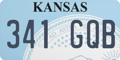 KS license plate 341GQB