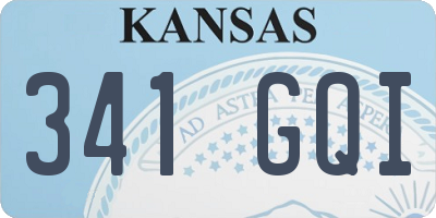 KS license plate 341GQI