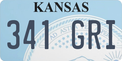 KS license plate 341GRI