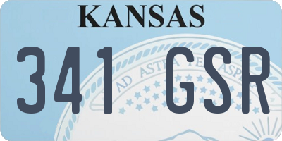 KS license plate 341GSR