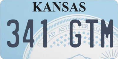 KS license plate 341GTM
