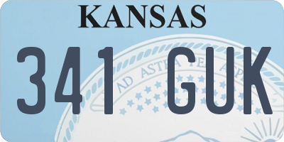 KS license plate 341GUK
