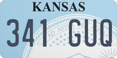 KS license plate 341GUQ