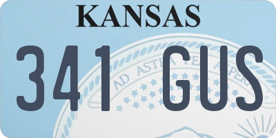 KS license plate 341GUS