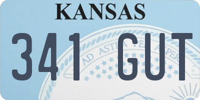 KS license plate 341GUT