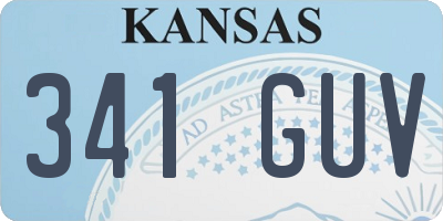 KS license plate 341GUV