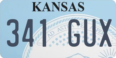 KS license plate 341GUX