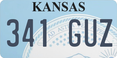 KS license plate 341GUZ