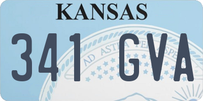 KS license plate 341GVA