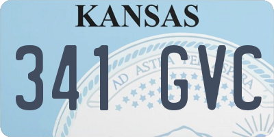 KS license plate 341GVC