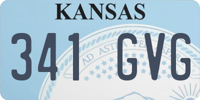 KS license plate 341GVG