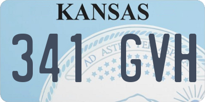 KS license plate 341GVH