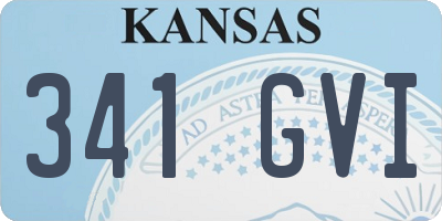 KS license plate 341GVI