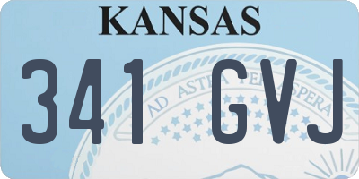 KS license plate 341GVJ