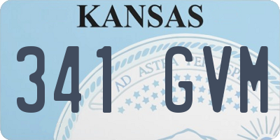 KS license plate 341GVM
