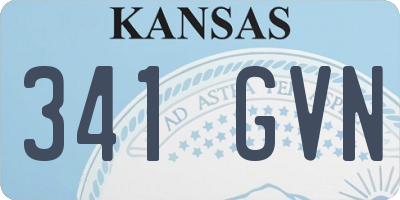 KS license plate 341GVN
