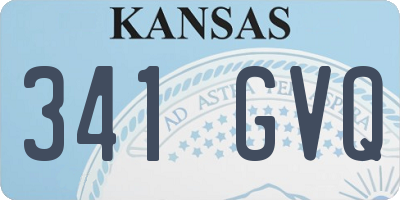 KS license plate 341GVQ