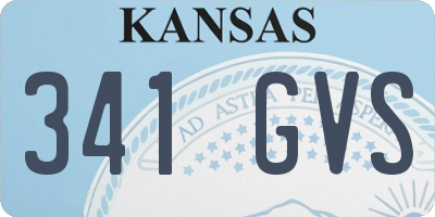 KS license plate 341GVS