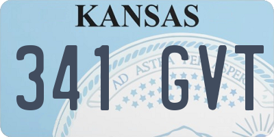 KS license plate 341GVT