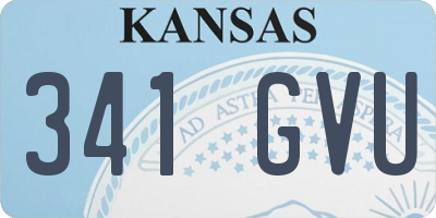 KS license plate 341GVU