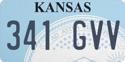 KS license plate 341GVV