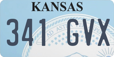 KS license plate 341GVX
