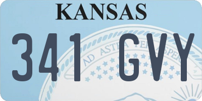 KS license plate 341GVY