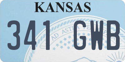 KS license plate 341GWB