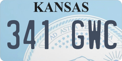 KS license plate 341GWC