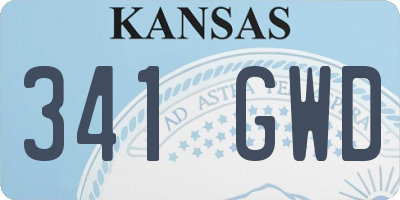 KS license plate 341GWD