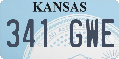 KS license plate 341GWE