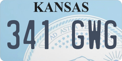 KS license plate 341GWG