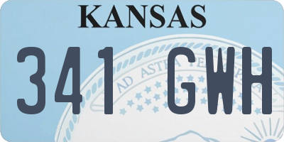 KS license plate 341GWH